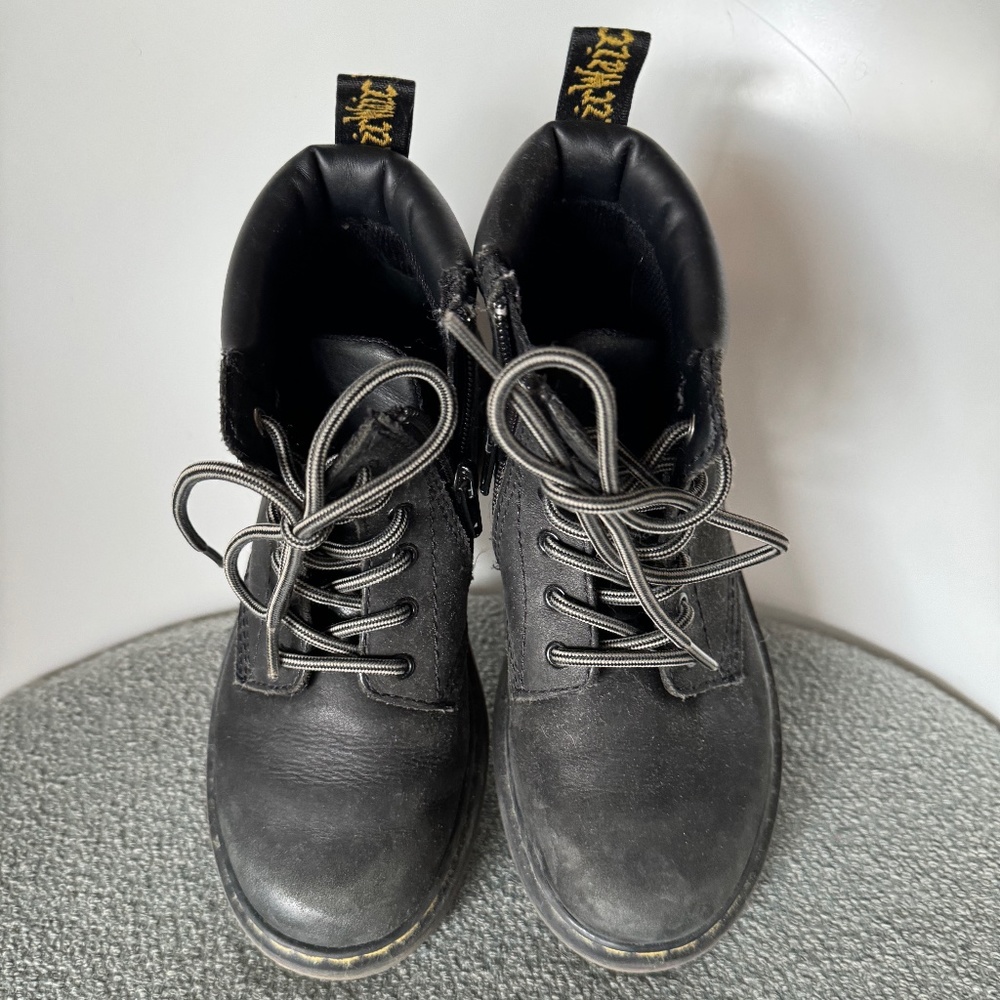 black doc martin combat boots